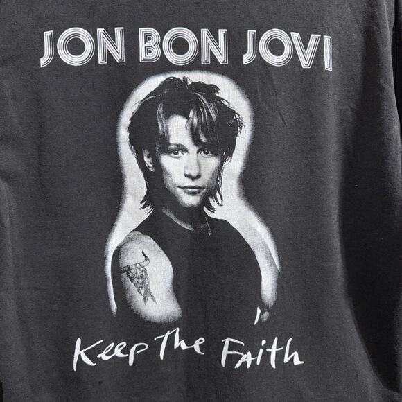 Vintage 90s Rare Bon Jovi “keep The Faith” Album Shirt Size Large - Picture 6 of 6